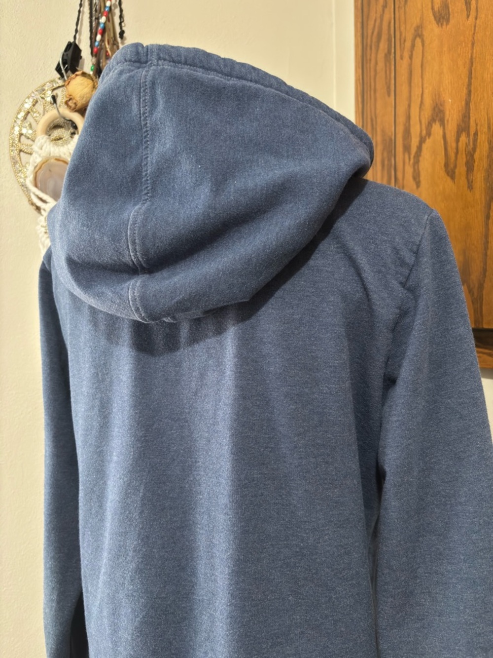 Patagonia Blue Long Sleeve Hooded Pullover Shirt Size Med Lavender Bike Graphic - Picture 10 of 16